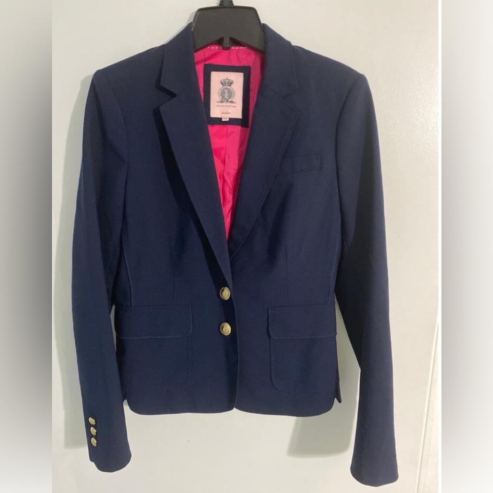 Juicy Couture Dark Blue Blazer with Gold Accents